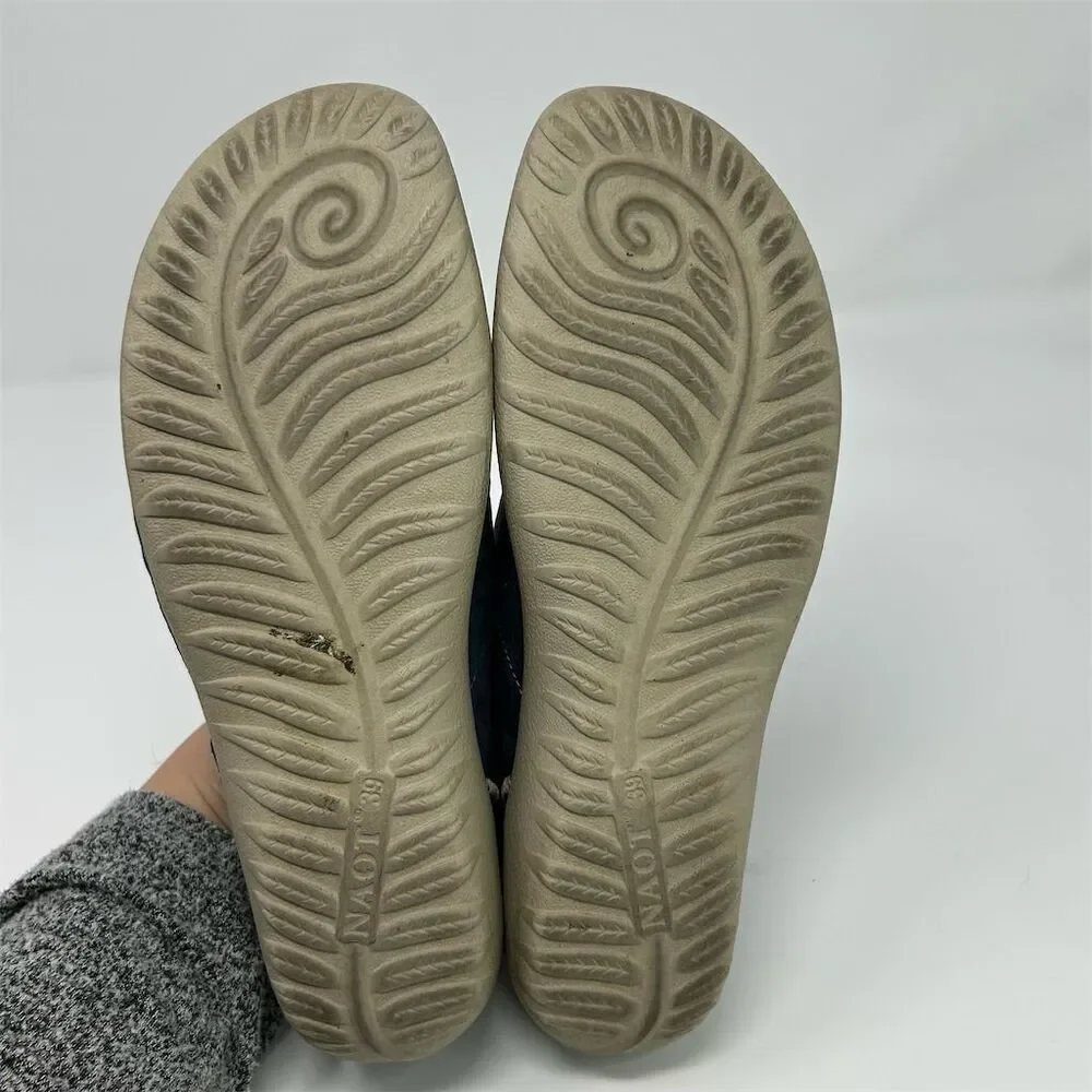 Naot Kapua Slingback Open Back Sandal Flats Blue Size 39 (US 8) Casual Shoes